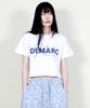 Deumakeu Logo Graphic Crop Short Sleeve T-Shirt White