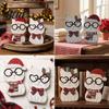 Small Wood Christmas Rustic Farmhouse Decor Cute Cat Tabletop Ornaments Wooden Kitty Figurine Creative Stocking