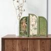 Mini Folding Screen 3 Panel Divider Ornament Desk Decorative for Living Room Decor