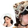 Knitted Floral Headscarf Hair Scarf Elegant Bandana Hairscarf Head Wrap