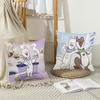 Mascot T-Tina And M-Milo Pillow Case Office Cushions Suitable For Sofa Car Bedroom Decorative Cushion Cover