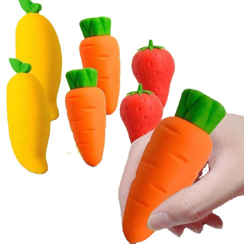 Giant Carrot Fruit Eraser - Cute, Clean, No-Shred, Creative Stationery for Students