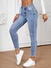 2026 Women's High-Waisted Skinny Jeans: Spring/Autumn European & American Style, Elastic, Hip-Lifting, Versatile Fashion.