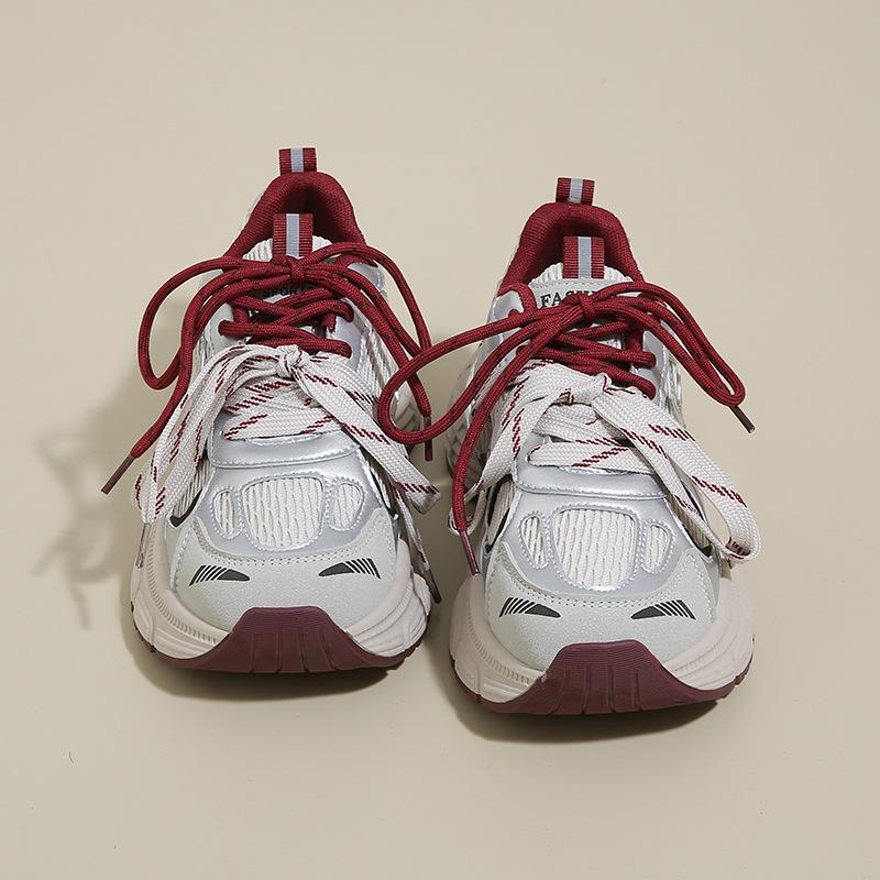 

Retro platform new spring versatile Ankara red pair of shoelaces sneakers breathable women s shoes 40 красный