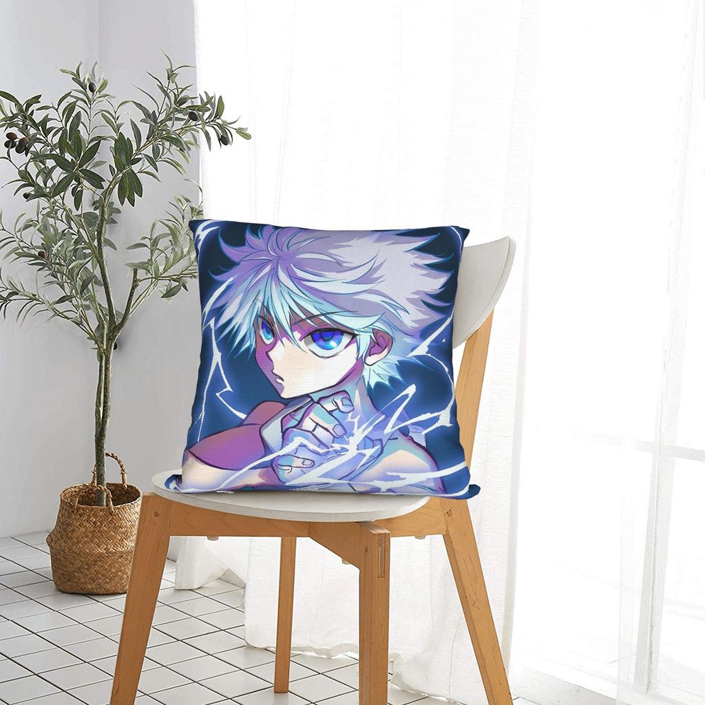 Anime Killua Zoldyck Pillow Case Vintage Pillow Cover Comfy Pillowcases For Sofa Home Decor