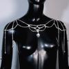 Chic Rhinestones Body Jewelry Breathable Alloy Construction All Day Comfort Shoulder Accessory For Event Daily Use