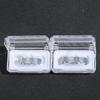 Hip Hop Blue & White Zircon Six-Tooth Grillz - Micro-Paved Zircon Costume Accessory