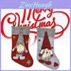 Creative Nordic Forest Santa Dolls And Red Christmas Socks Gift Bags For Festive Decor