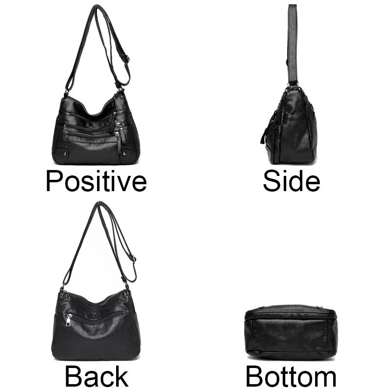 Luxury Waterproof PU Leather Shoulder Bag for Women Designer Crossbody Messenger Bag New Female Handbag