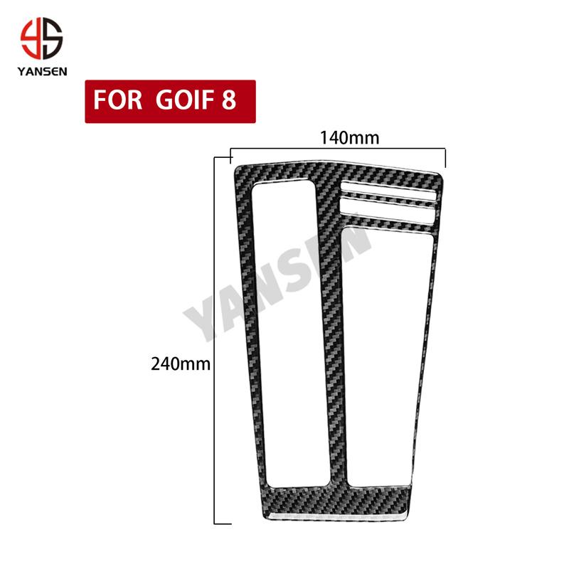 Carbon Fiber Car Gear Shift Panel Frame Cover Decoration Trim for Volkswagen Golf 8 MK8 2021 2022 2023 Accessories