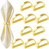 Polished Gold Zinc Alloy D-Shaped Napkin Ring