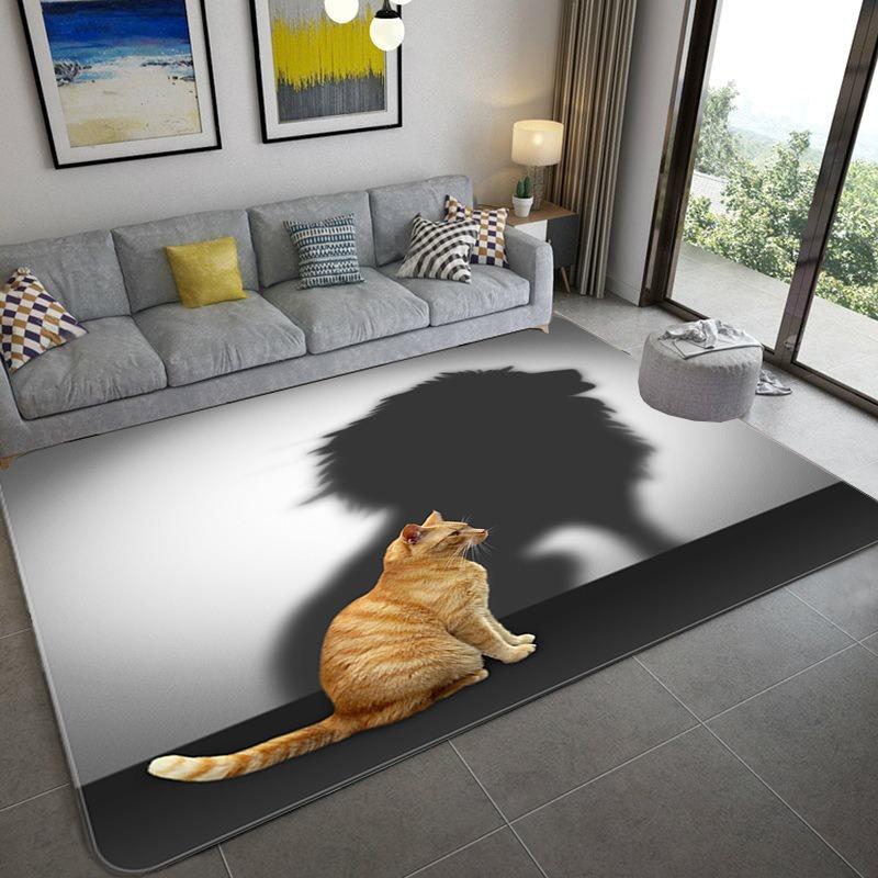 Vision Cat Carpet Dog Mat Boys' and Children's Room Decorative Carpet Sofa Area Coffee Tables Non-slip Soft Mat Bedroom