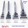 High-Grade Leather Carving & Hand Sewing Tools: White Steel Rhombus Awls & Flat Awls