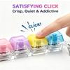 NEW Keyboard Keychain Fidget Toy, Crystal Clicker Sensory Toy for Stress Relief, Keyboard Keychain Fidget Gadget for Adults Kids
