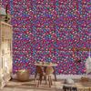 Neon Glitter Hearts Wallpaper Purple, Violet and Red 50x1000
