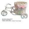 Small Rattan Flower Basket Tricycle Flower Holder Basket Woven Storage Basket