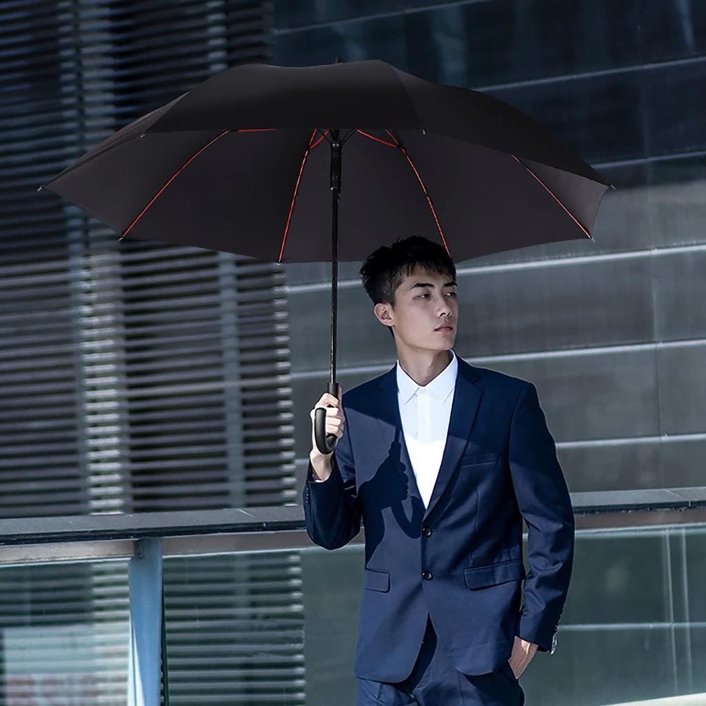 Guarda-chuva longo que molha mesmo com grande Zruier Diâmetro Longo Super Água 230T Vidro de Alta Resistência Teflon Chuva Forte e Tufão Longo Para Ambos Ensolarado