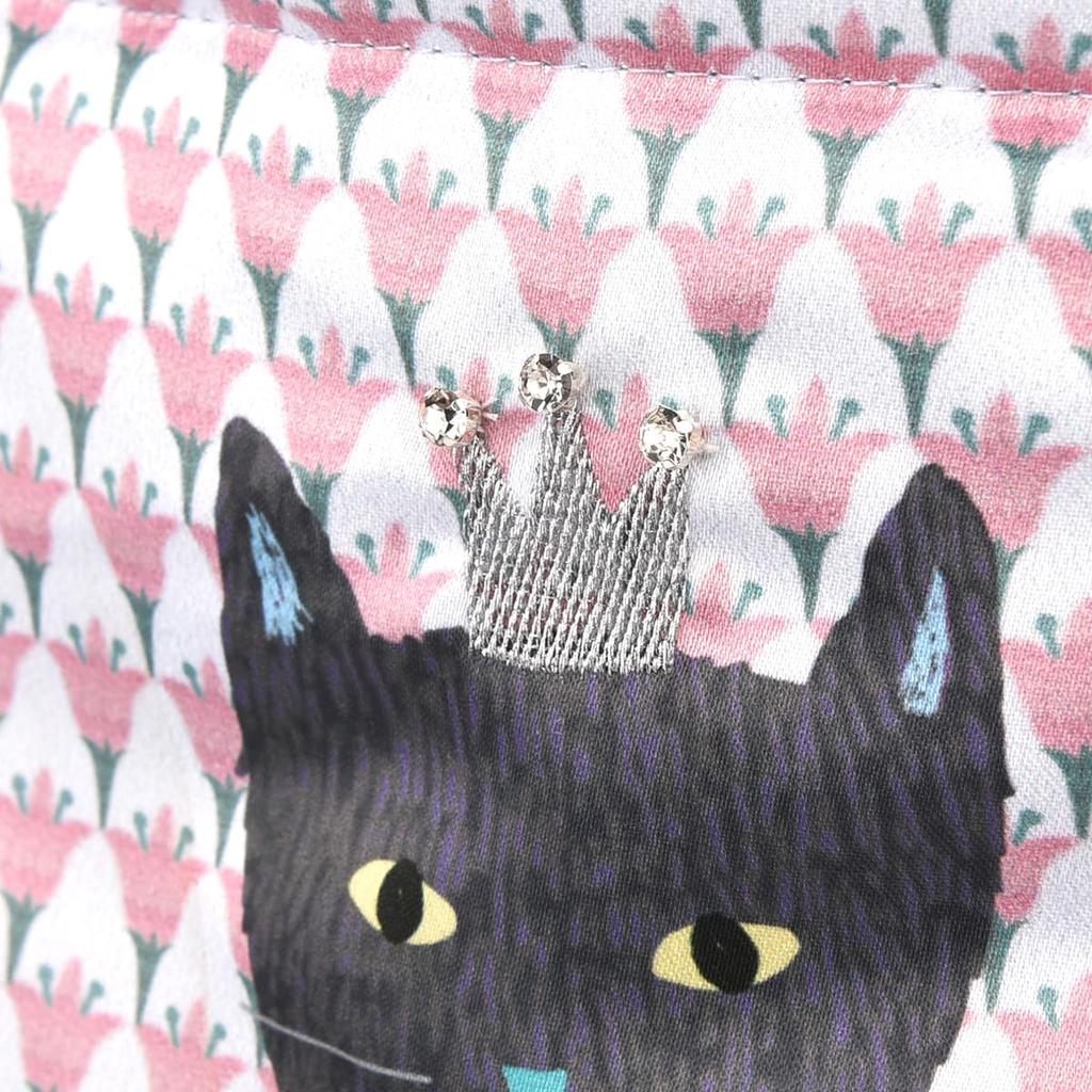 Kusguru Japan Parlor Suzuran-do Satijnen Print Tote Bag, Dames, 258059, Roze