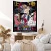 Japanese Anime Akaza Ddemon Slayer Cartoon Tapestry Art Science Fiction Room Home Decor Wall Hanging Sheets
