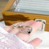 Geometric Celtic Knot Black Diamond Row Diamond Zir*****Pen Ring Niche Light Luxury High Sense Stacked Ring Woman