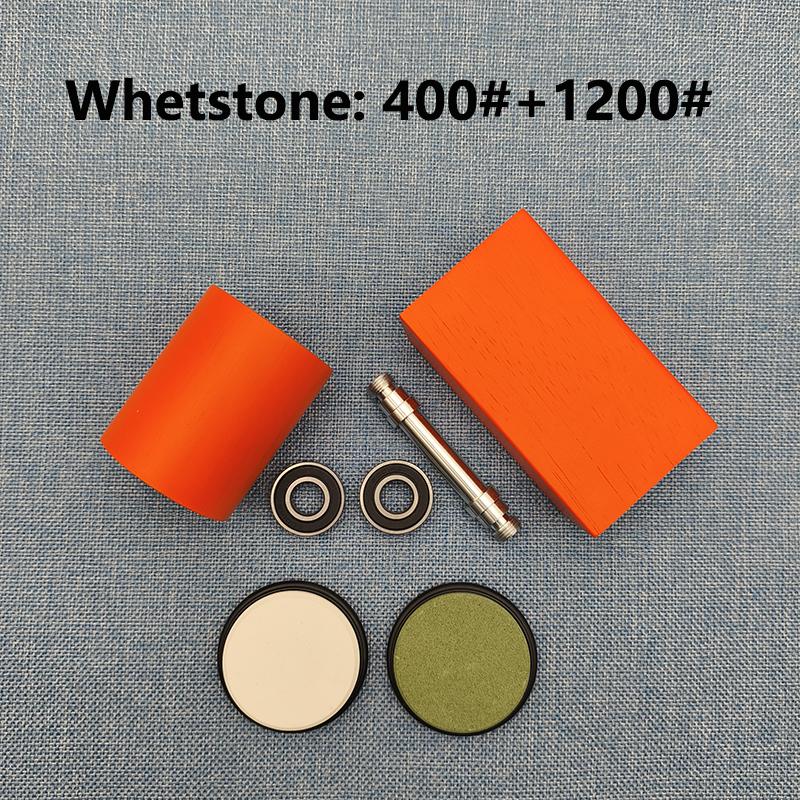 Rolling Blade Sharpener Set Diamond Grinding Disc Jade Fine Sharpening 15/20° Two Angles Non-slip Base Kitchen Sharpening System