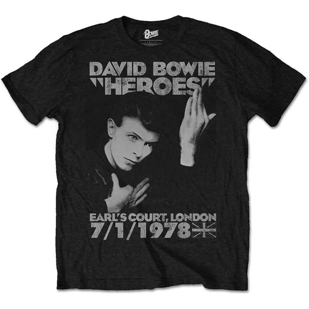 David Bowie TShirt Heroes Earl Court Official New Black S