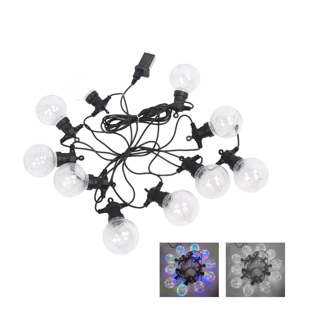LED Ball String Lights 10LEDs G50 Copper Wire Bulb Colorful Die Casting Lamp  Waterproof Outdoor