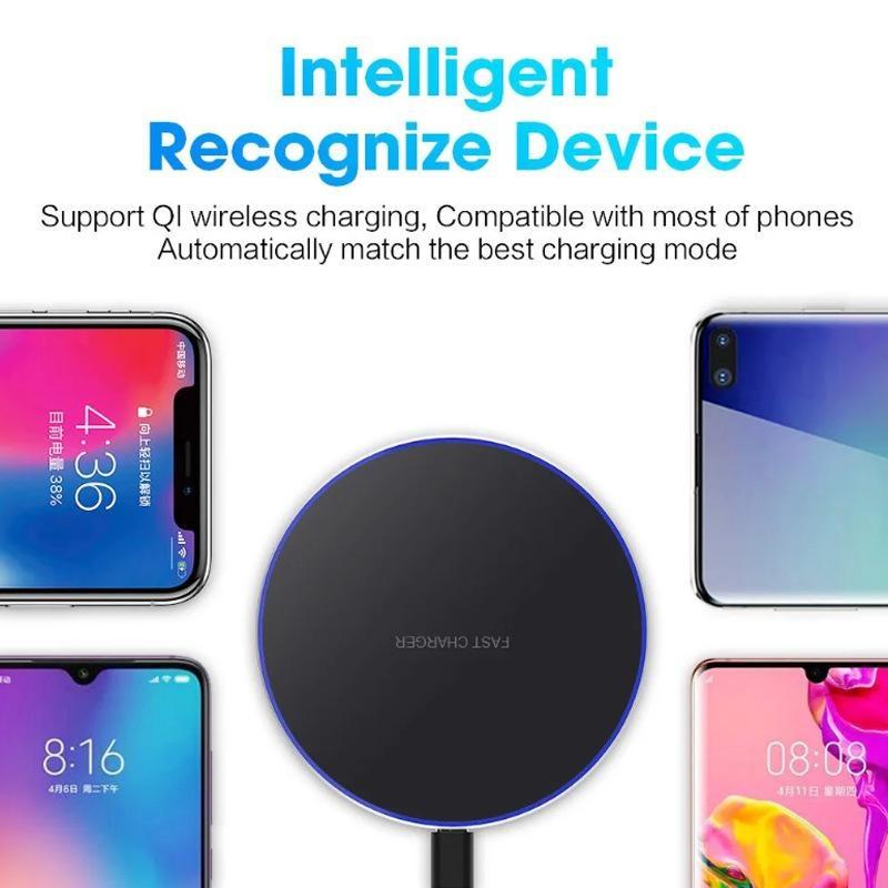 30W Wireless Charger For Iphone17 16 15 14 13 12 X Xr Xs Max 8 For S24 S23 S22 S10 S20 Note10 20 Huawei Phone