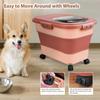 Collapsible with Wheels Cat Dog Food Storage Container Dry Pet Food Box with Lids Airtight Sealing Kitchen Grain Storage Boxes