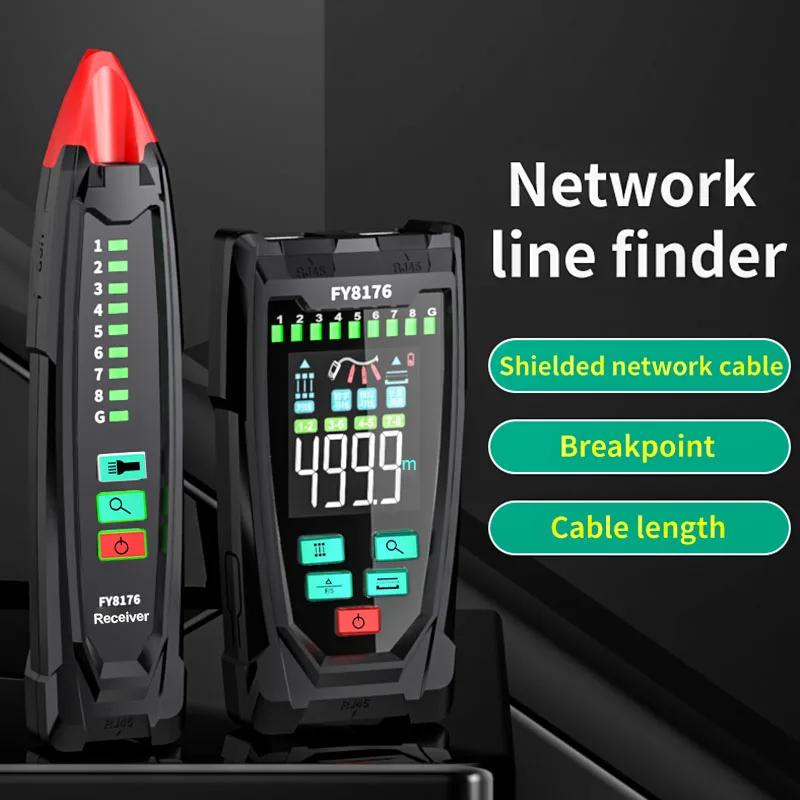 FY8176 Network Cable Tester Sensitivity Adjustable Line Tracer Fault Distance Locator/Cable Length Test RJ45 Network Wire Finder