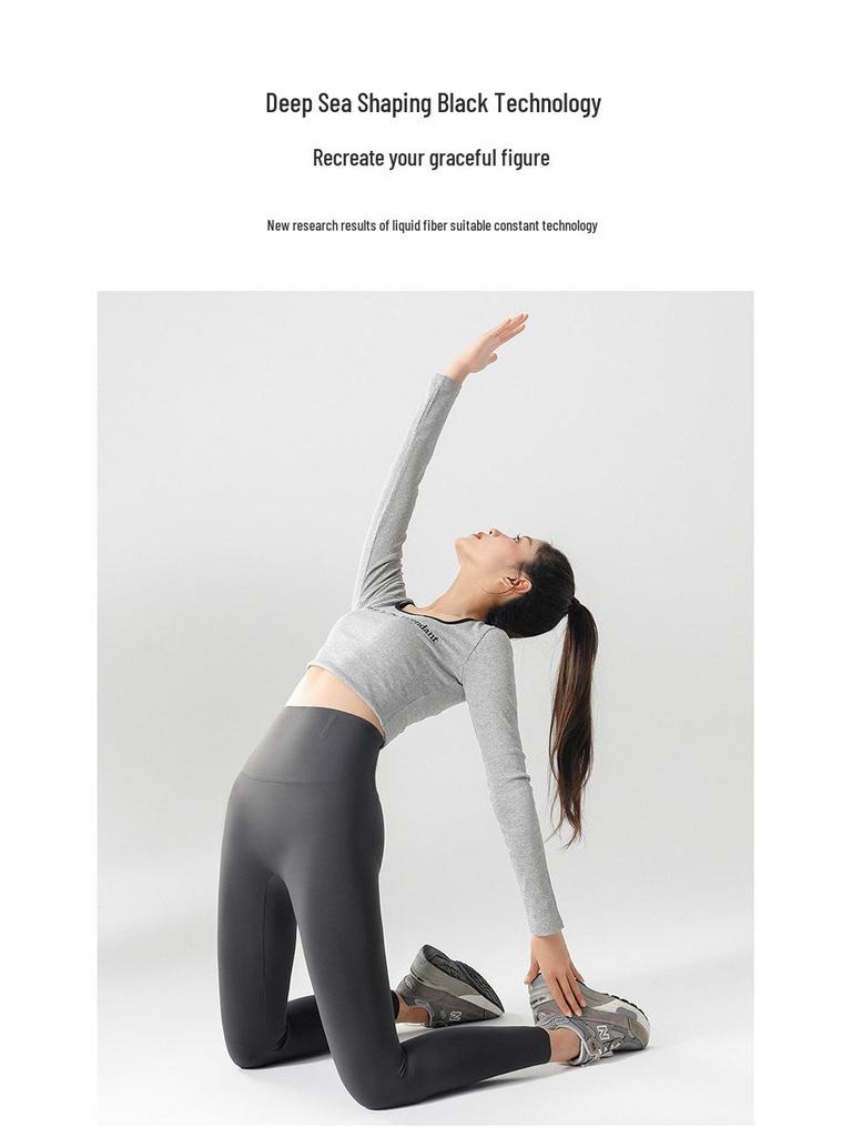 Women's High-Waist Shark Capri Yoga Pants - Fleece, Tummy Control, Butt Lift, Seamless, Spring/Summer/Autumn.