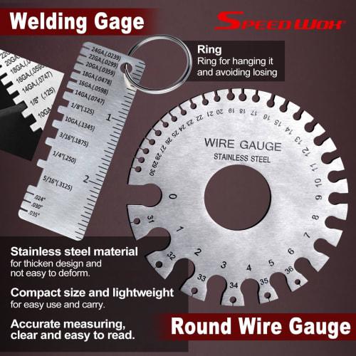 SPEEDWOX Welding Tool Set: Carbon Steel Welding Pliers, Hammer, Gauge, and Gloves, Red