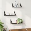 3 Piece Wall Shelf Set, Black Oak, 37x12x13cm, Home Decor Floating Wall Shelf, Indoor/Outdoor Use
