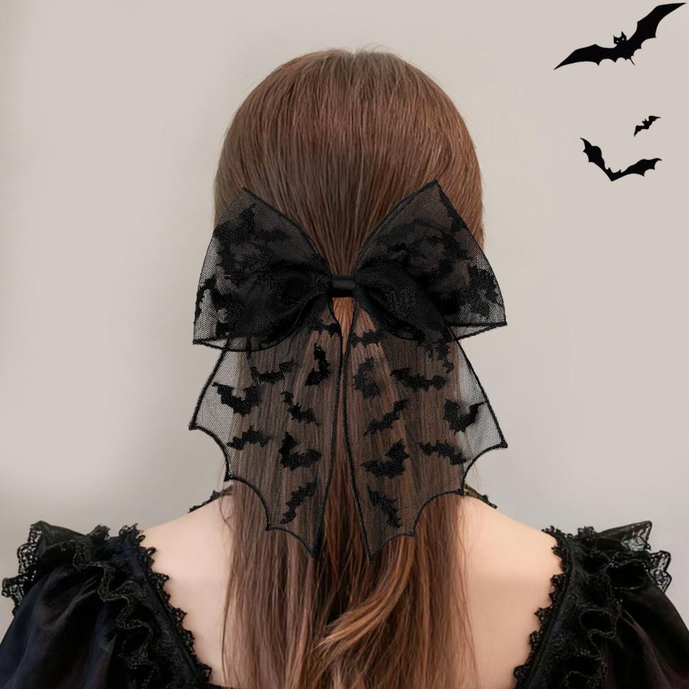 Lace Tulle Veil Hair Clips Mesh Bow Bow Hair Clips New Halloween Hairpins Hair Accessories