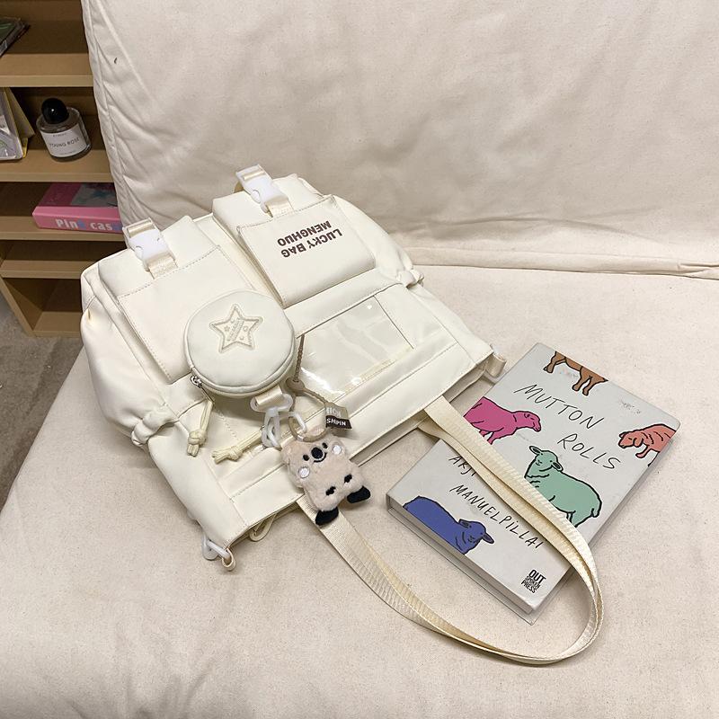 Stor kapasitet Videregående skoleelever Kvinne Koreansk Harajuku Veske Fritid Søt Smerteveske Ungdomsskole Ryggsekk Ryggsekk.