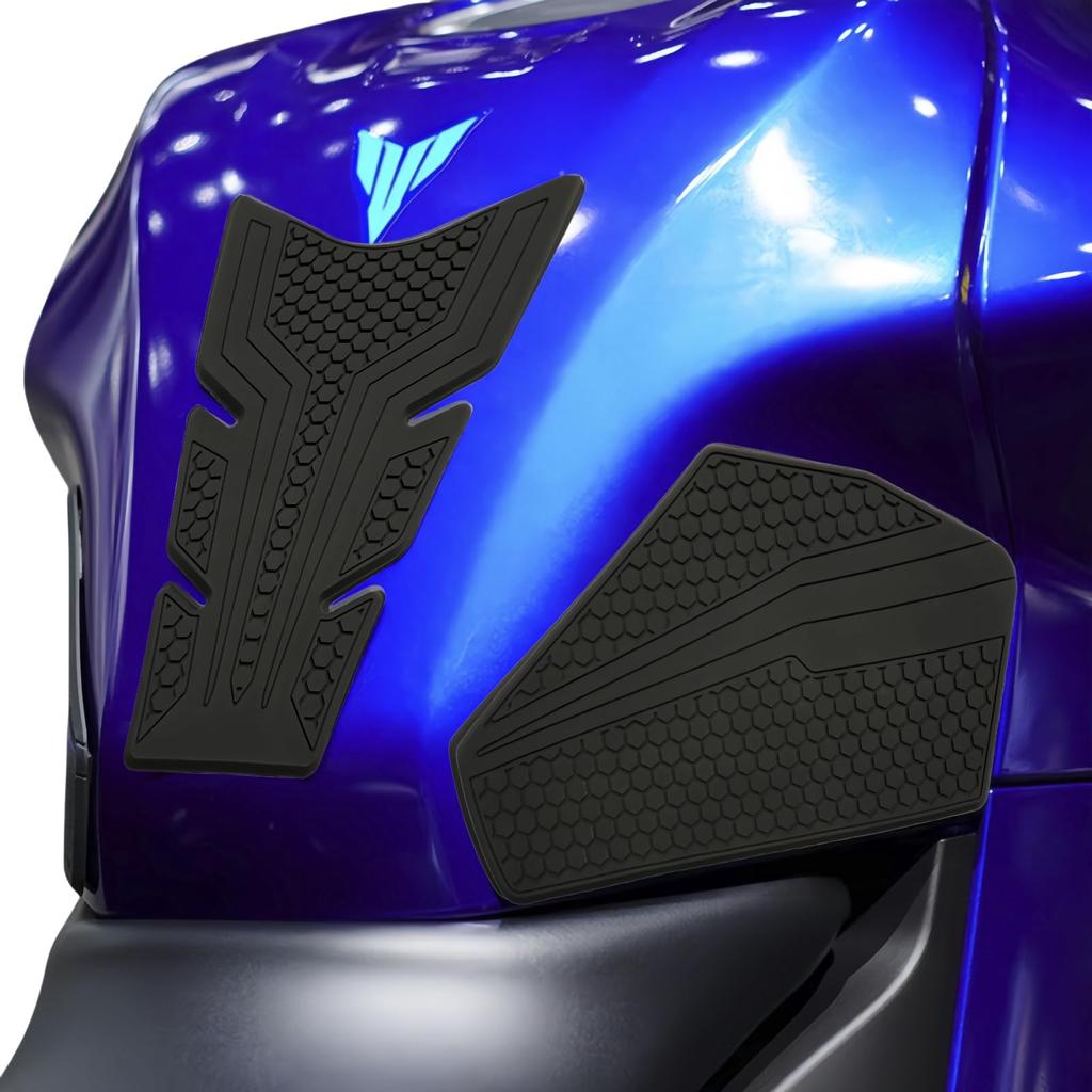 BYEMTTY 3D Traction Pad Tank Kit for Yamaha MT-03 (Black)