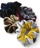 VINGTAINE Velour Adds Volume to Hair Hair Scrunchie, Two-Tone, Bicolor, Elegant, Updos, Tie, Accessory, Fall/Winter, HS-232-BLACK-NAVY
