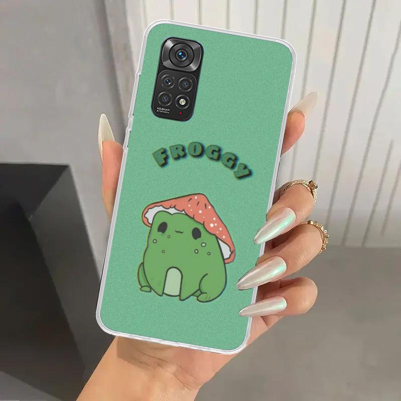Cottagecore Frog Mushroom Kawaii Phone Case for Xiaomi Redmi Note 15 14 14S 13 12S 12 Pro 11S 11 Plus 11T 11E 10S Soft Funda Pri