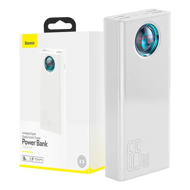 Powerbank Baseus Amblight 30000Mah, 4Xusb, Usb-C, 65W (Biały)