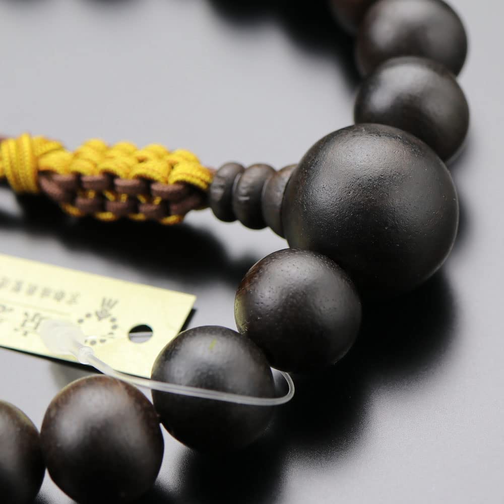 Special Jodo Shinshu Buddhist Prayer Beads for 22 Matte Tiger Eye with Cord Tassel Buddhist Prayer Kyoto Prayer Buddhist Altar Memorial Buddhist