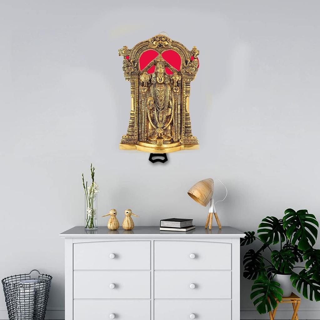 Metal Wall Hanging God Tirupati Balaji | Sri Venkateswara Idol | venkateshwara Swamy Idol | Spiritual Home Decor | Gifts Statue