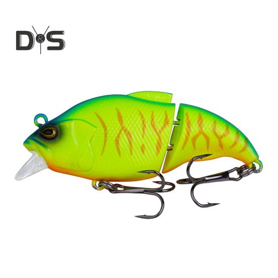 7,5 cm/12 g Leddelt VIB Fiskeagn med Kroker Realistisk 2-delt Svømmeagn Hardt Kunstig Agn Ferskvann Saltvann Fiskeutstyr