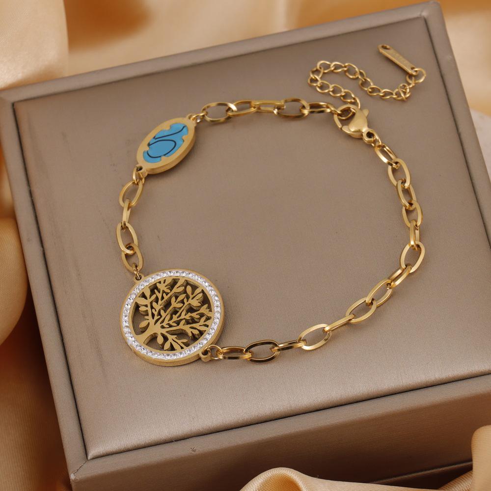 18K Gold Plated Titanium Steel Bracelet - Colorfast, Stylish, and Versatile Stainless Steel Jewelry