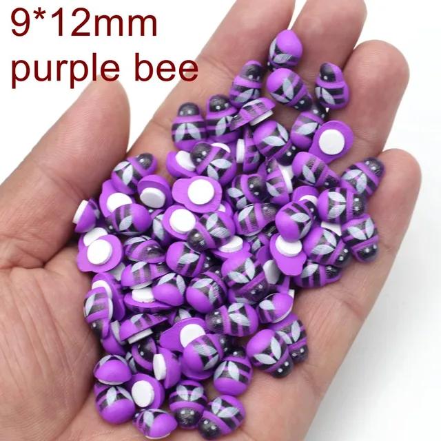 New MINI Wood Bee Ladybug Colorful with Glue Home Refrigerator Wall Decoration DIY Handmade Child Gift Party Accessories 50/100p