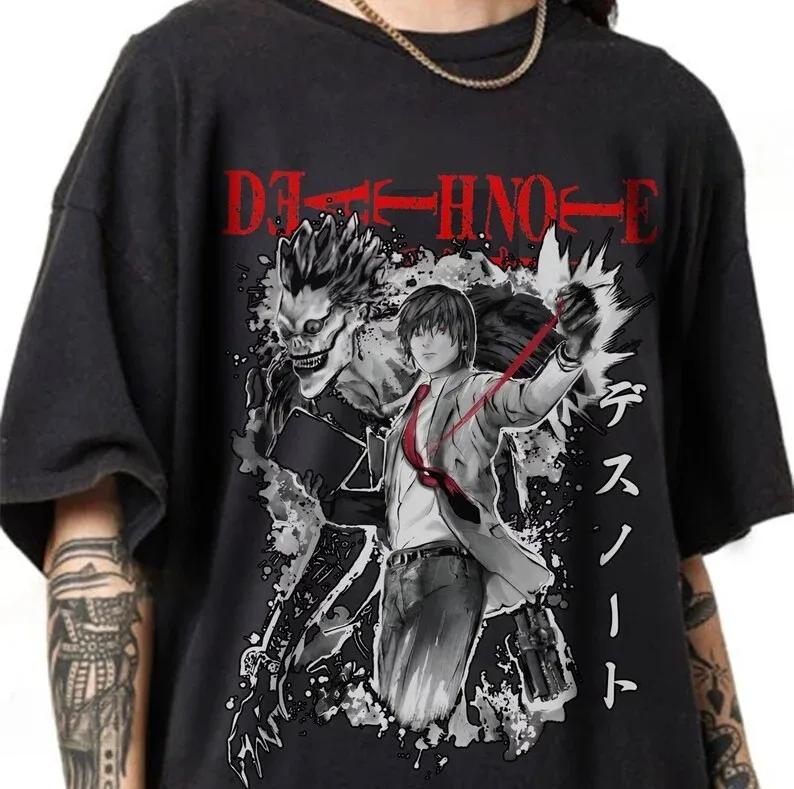 2026 New Hot Fashion Special Death Note T-shirt Unisex Anime Manga Shirt Anime Lovers Graphic Anime Tee Japanese Top Gifts Kids