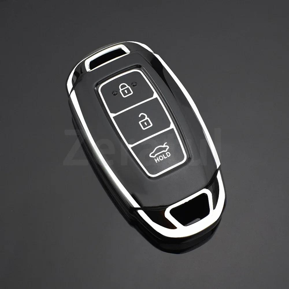 3/4/5 Buttons Car Key Case Cover Fob For Hyundai Kona Creta I20 I30 Ix35 Ix25 Elantra Grandeur Accent Solaris Sonata Palisade