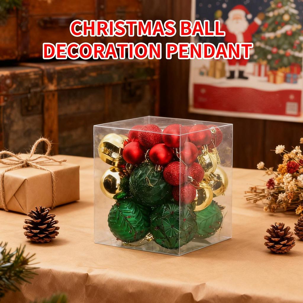 Christmas Ball Ornament Set Colorful Shatterproof Holiday Props Pendant Shatterproof Christmas Tree Baubles Decorations For