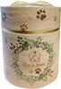 Rest In Peace. Paper Pet Urn (2 Inches) Memorial Box "I'm Home" Botanical & Paw Print Design for Hamsters, Small Birds, and Small Reptiles