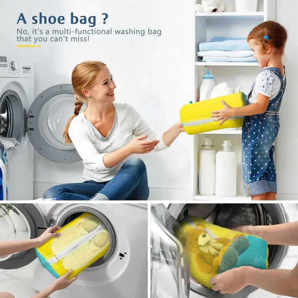 1/2PCS Washing Shoes Bag Cotton Laundry Fluffy Fibers Easily Remove Dirt Washing Bags Anti-Deformation Shoes Clothes Organizer