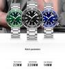 Men's Stainless Steel Automatic Waterproof Sport Watch with Luminous Dial - Fashion Business Brand.